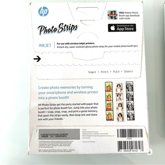 HP Photo Strips mobile phone Photo Booth paper for inkjet printer, 200 strips - Picture 6 of 6